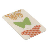 Decoratieve vlinderpatronen op de achtergrond van  magneet (Rechterzijde)