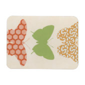 Decoratieve vlinderpatronen op de achtergrond van  magneet (Horizontaal)