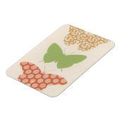 Decoratieve vlinderpatronen op de achtergrond van  magneet (Linkerzijde)