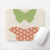 Decoratieve vlinderpatronen op de achtergrond van  muismat (Met muis)
