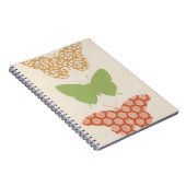 Decoratieve vlinderpatronen op de achtergrond van  notitieboek (Rechterzijde)