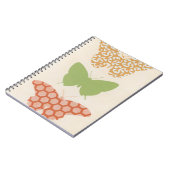 Decoratieve vlinderpatronen op de achtergrond van  notitieboek (Linkerzijde)