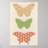Decoratieve vlinderpatronen op de achtergrond van  poster (Voorkant)