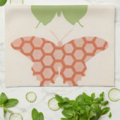 Decoratieve vlinderpatronen op de achtergrond van  theedoek (Gevouwen)