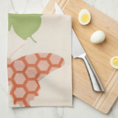 Decoratieve vlinderpatronen op de achtergrond van  theedoek (Quarter Fold)