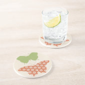 Decoratieve vlinderpatronen op de achtergrond van  zandsteen onderzetter (Zijkant)