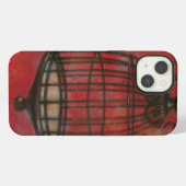 Decoratieve vogel met vlinders iPhone hoesje (Achterkant horizontaal)