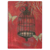 Decoratieve vogel met vlinders klembord (Achterkant)