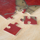 Decoratieve vogel met vlinders legpuzzel (Zijkant)