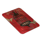 Decoratieve vogel met vlinders magneet (Rechterzijde)