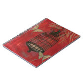 Decoratieve vogel met vlinders notitieboek (Linkerzijde)