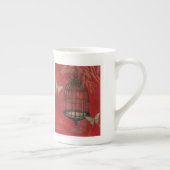 Decoratieve vogel met vlinders porselein kop (Rechts)