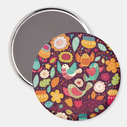 Decoratieve vogels magneet (Voorkant / Achterkant)