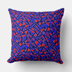 Decoratieve vormen V2 - Diagonaal - Diepe marine Kussen