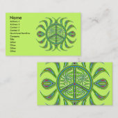 DECORATIEVE VREDESSIGN-VISITEKAARTJES VISITEKAARTJE (Voorkant / Achterkant)