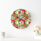 Decoratieve Watermeloen Elementen Art Print Grote Klok (Huis)
