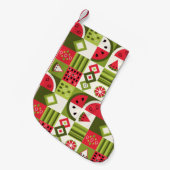 Decoratieve Watermeloen Elementen Art Print Kleine Kerstsok (Voorkant (Hangend))