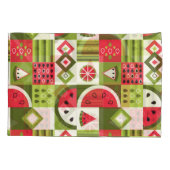 Decoratieve Watermeloen Elementen Art Print Kussensloop (Achterkant)