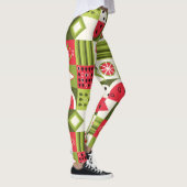 Decoratieve Watermeloen Elementen Art Print Leggings (Rechts)