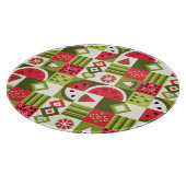 Decoratieve Watermeloen Elementen Art Print Snijplank (Hoek)