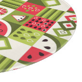 Decoratieve Watermeloen Elementen Art Print Snijplank (Hoek)