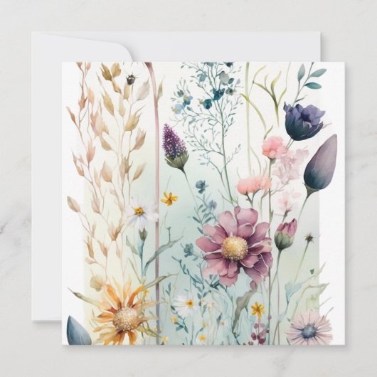 Decoratieve  Waterverf bloemen (Voorkant)