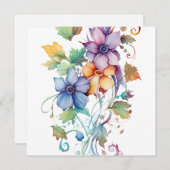 Decoratieve Waterverf bloemen (Voorkant / Achterkant)