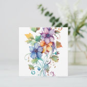 Decoratieve Waterverf bloemen (Staand voorkant)