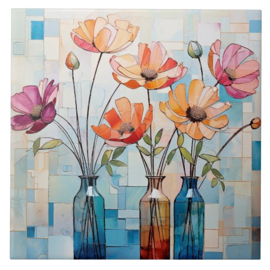 Decoratieve waterverf tegeltje (Voorkant)