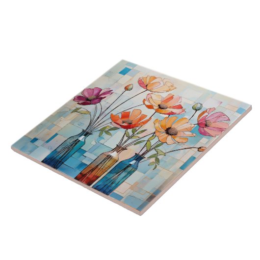 Decoratieve waterverf tegeltje (Zijkant)