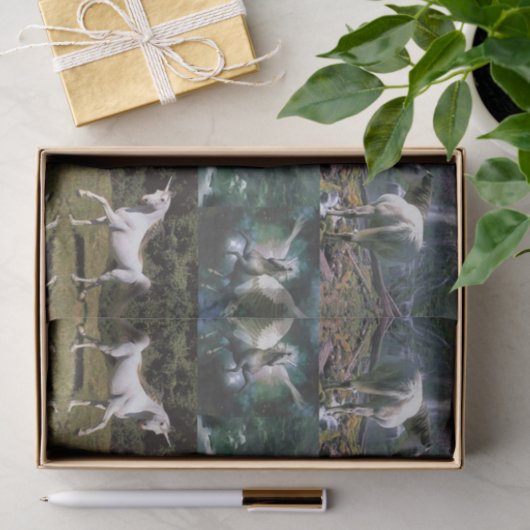 Decoratieve weefselpapiereenhoorns tissuepapier (Geschenk)