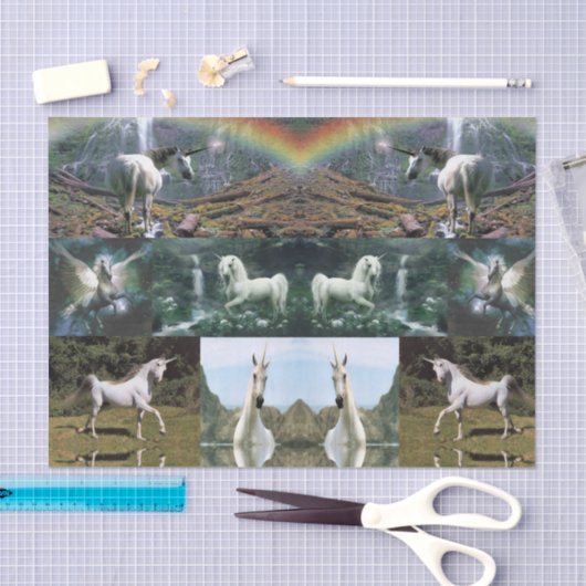 Decoratieve weefselpapiereenhoorns tissuepapier (Craft)