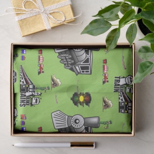 Decoratieve weefselpapiertreinen tissuepapier (Geschenk)