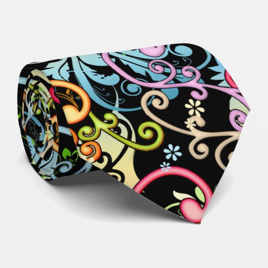 Decoratieve wervelingen stropdas (Opgerold)