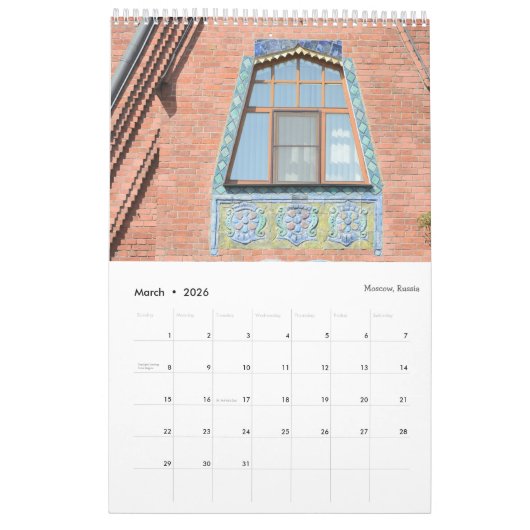 Decoratieve Windows van 12 maanden Kalender (Mar 2026)