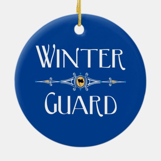 Decoratieve wintergarde keramisch ornament (Achterkant)