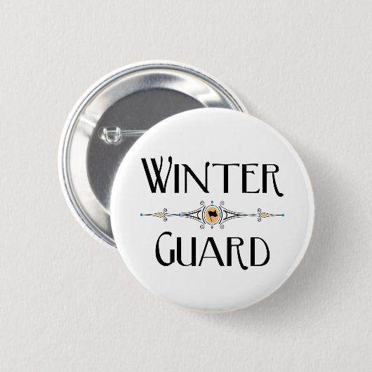 Decoratieve wintergarde ronde button 5,7 cm (Voorkant /achterkant)