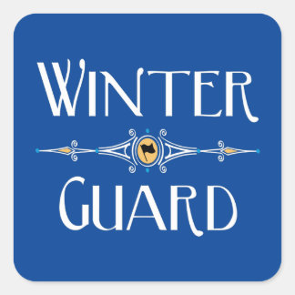 Decoratieve wintergarde vierkante sticker