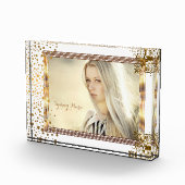 Decoratieve witte en goudConfetti Stippen - DIY Fo Fotoblokken (Rechts)