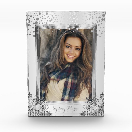 Decoratieve witte en zilverConfetti - DIY foto (Voorkant)