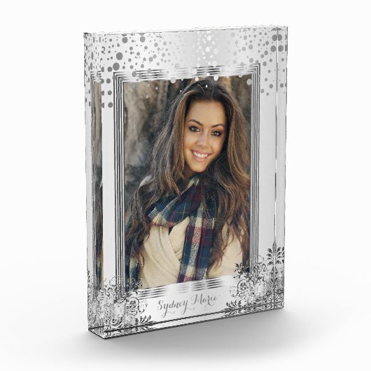 Decoratieve witte en zilverConfetti - DIY foto (Links)