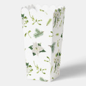 Decoratieve witte groene bloemige popcorn bedankdoosjes (Voorkant)
