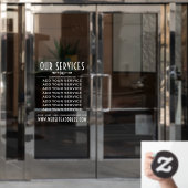 Decoratieve Zakelijke Diensten en Informatie Raamsticker (Kantoordeur)