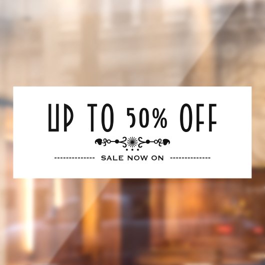 Decoratieve zakelijke korting raamsticker (Vel 2)