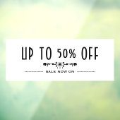 Decoratieve zakelijke korting raamsticker (Vel 3)