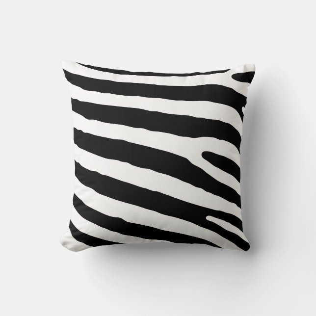 Decoratieve zebra huidstrepen dierlijk printpatroo kussen (Voorkant)