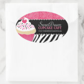Decoratieve Zebra Print Cupcake Jar Stickers (Tas)