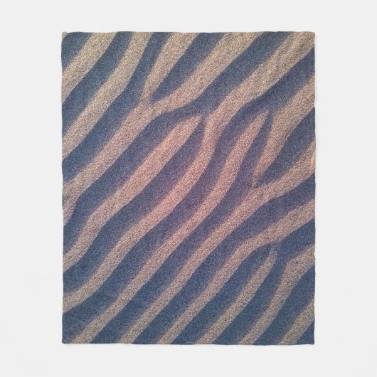 Decoratieve zebrastrips in zandfoto fleece deken (Voorkant)