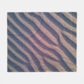 Decoratieve zebrastrips in zandfoto fleece deken (Voorkant (Horizontaal))