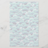 Decoratieve Zee Wave Background Briefpapier (Voorkant)